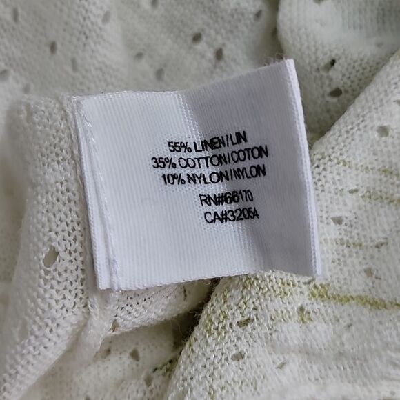 Guinevere Linen Cotton Floral Oversized Top Size XS - Picture 9 of 9